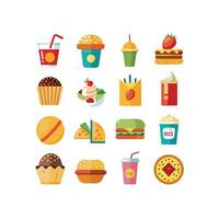 Food and Drink Icon Set Collection for Documents, Websites and Mobile Applications vector