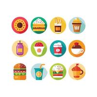Food and Drink Icon Set Collection for Documents, Websites and Mobile Applications vector