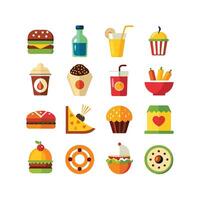 Food and Drink Icon Set Collection for Documents, Websites and Mobile Applications vector