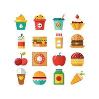 Food and Drink Icon Set Collection for Documents, Websites and Mobile Applications vector