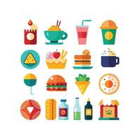 Food and Drink Icon Set Collection for Documents, Websites and Mobile Applications vector