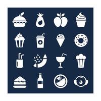 Food and Drink Icon Set Collection for Documents, Websites and Mobile Applications vector