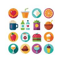 Food and Drink Icon Set Collection for Documents, Websites and Mobile Applications vector