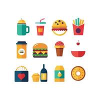 Food and Drink Icon Set Collection for Documents, Websites and Mobile Applications vector