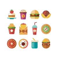 Food and Drink Icon Set Collection for Documents, Websites and Mobile Applications vector