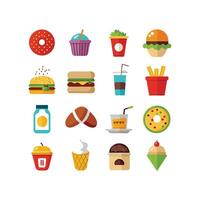 Food and Drink Icon Set Collection for Documents, Websites and Mobile Applications vector