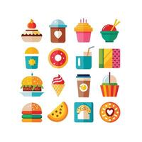 Food and Drink Icon Set Collection for Documents, Websites and Mobile Applications vector