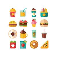 Food and Drink Icon Set Collection for Documents, Websites and Mobile Applications vector