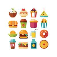 Food and Drink Icon Set Collection for Documents, Websites and Mobile Applications vector