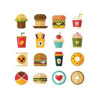Food and Drink Icon Set Collection for Documents, Websites and Mobile Applications vector