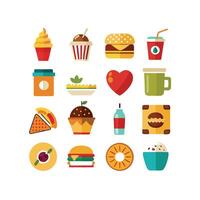 Food and Drink Icon Set Collection for Documents, Websites and Mobile Applications vector