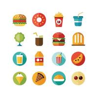 Food and Drink Icon Set Collection for Documents, Websites and Mobile Applications vector