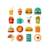 Food and Drink Icon Set Collection for Documents, Websites and Mobile Applications vector