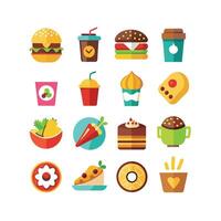 Food and Drink Icon Set Collection for Documents, Websites and Mobile Applications vector