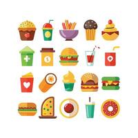 Food and Drink Icon Set Collection for Documents, Websites and Mobile Applications vector