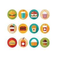 Food and Drink Icon Set Collection for Documents, Websites and Mobile Applications vector