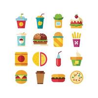 Food and Drink Icon Set Collection for Documents, Websites and Mobile Applications vector