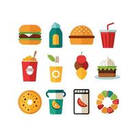 Food and Drink Icon Set Collection for Documents, Websites and Mobile Applications vector