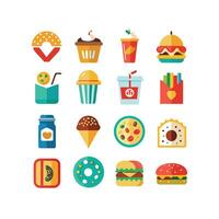 Food and Drink Icon Set Collection for Documents, Websites and Mobile Applications vector