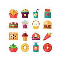 Food and Drink Icon Set Collection for Documents, Websites and Mobile Applications vector