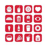 Food and Drink Icon Set Collection for Documents, Websites and Mobile Applications vector