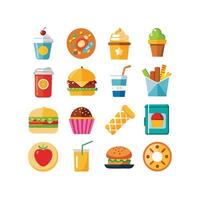 Food and Drink Icon Set Collection for Documents, Websites and Mobile Applications vector