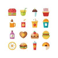 Food and Drink Icon Set Collection for Documents, Websites and Mobile Applications vector