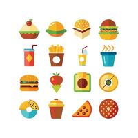 Food and Drink Icon Set Collection for Documents, Websites and Mobile Applications vector