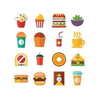 Food and Drink Icon Set Collection for Documents, Websites and Mobile Applications vector