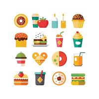 Food and Drink Icon Set Collection for Documents, Websites and Mobile Applications vector