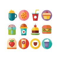 Food and Drink Icon Set Collection for Documents, Websites and Mobile Applications vector