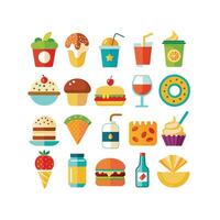 Food and Drink Icon Set Collection for Documents, Websites and Mobile Applications vector