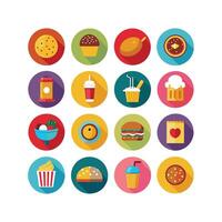 Food and Drink Icon Set Collection for Documents, Websites and Mobile Applications vector