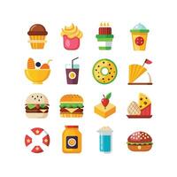 Food and Drink Icon Set Collection for Documents, Websites and Mobile Applications vector