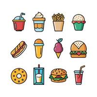 Food and Drink Icon Set Collection for Documents, Websites and Mobile Applications vector