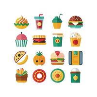 Food and Drink Icon Set Collection for Documents, Websites and Mobile Applications vector
