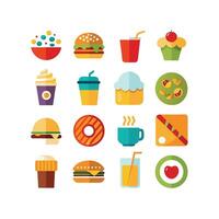 Food and Drink Icon Set Collection for Documents, Websites and Mobile Applications vector