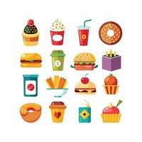 Food and Drink Icon Set Collection for Documents, Websites and Mobile Applications vector