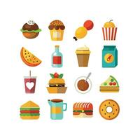 Food and Drink Icon Set Collection for Documents, Websites and Mobile Applications vector
