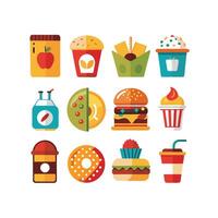 Food and Drink Icon Set Collection for Documents, Websites and Mobile Applications vector