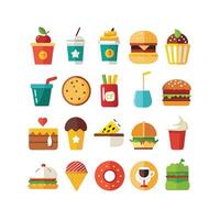 Food and Drink Icon Set Collection for Documents, Websites and Mobile Applications vector
