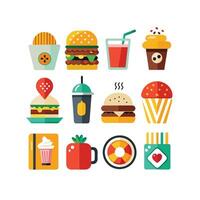 Food and Drink Icon Set Collection for Documents, Websites and Mobile Applications vector