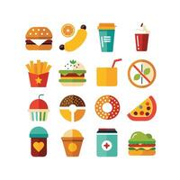 Food and Drink Icon Set Collection for Documents, Websites and Mobile Applications vector