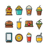 Food and Drink Icon Set Collection for Documents, Websites and Mobile Applications vector