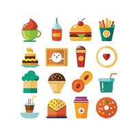 Food and Drink Icon Set Collection for Documents, Websites and Mobile Applications vector