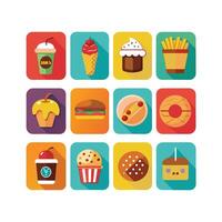 Food and Drink Icon Set Collection for Documents, Websites and Mobile Applications vector