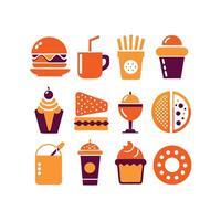 Food and Drink Icon Set Collection for Documents, Websites and Mobile Applications vector