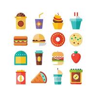 Food and Drink Icon Set Collection for Documents, Websites and Mobile Applications vector