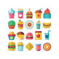 Food and Drink Icon Set Collection for Documents, Websites and Mobile Applications vector