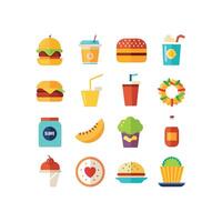 Food and Drink Icon Set Collection for Documents, Websites and Mobile Applications vector